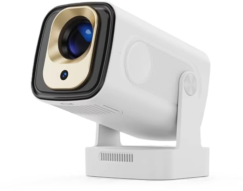 HY310 Android 11-projektor 4K Native 1080P autofokus 330ANSI Dubbel Wifi med Air Mouse Röstassistent Inbyggd högtalare