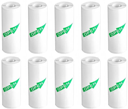 Lot de 10 rouleaux de papier autocollant pour imprimante thermique pour appareil photo, mini papier d'impression sans encre, facile à remplacer