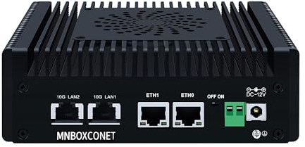 MNBOXCONET S7 Mini PC N150 2x10gbe RJ45, Firewall Appliance Micro Office Hardware, DDR5 Barebone, 2xi226V 2.5Gbit LAN, USB C, TF Card Slot, SPK/MIC, Support Router OS