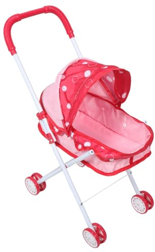 UPKOCH Passeggino per bambole giocattolo: di carrozzina per bambole - giocattolo di ruolo per bambini per compleanno di bambine - accessori per giochi di finzione 25x20,4x9,4
