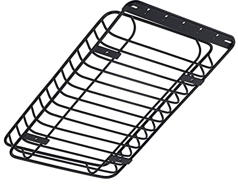 KIMISS LED Light Compatible RC Roof Rack Metal Luggage Carrier for Axial SCX10 III -4 1/10 RC Car with Excellent Simulation