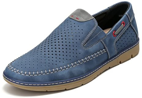 CLEIKS Mocassini Uomo Estivi Senza Lacci Scarpe Slip On Traspiranti Forate Scarpe Casual Comode per L'Estate MMS250044IT