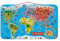 Janod J05513 Puzzle Magnetische Landkarte Die Welt aus Holz 92 Teile, Italienisch