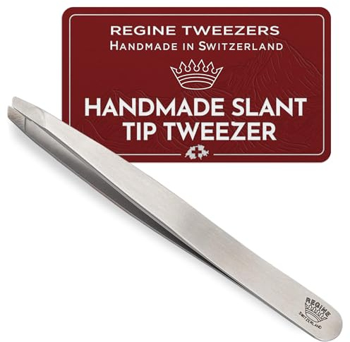 Regine Switzerland Slant Tip Professional Precision Eyebrow Tweezers Tool