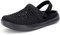 HKR Sabot Femme Mules et Jardin Femme Sandales Chaussure Plage Sport Respirant Femme été Pantoufles Piscine Pieds Sensibles Noir EU 41