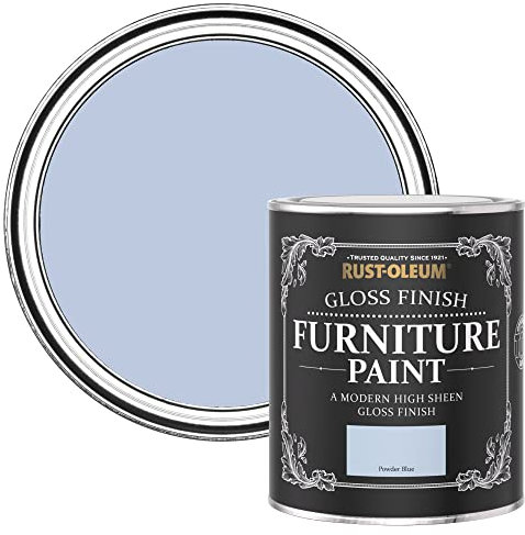 Rust-Oleum Light Blue Furniture Paint in Gloss Finish - Powder Blue 750ml