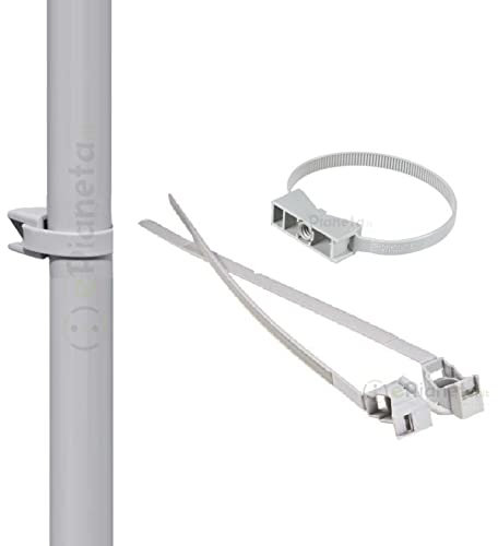 20 FASCETTE per fissaggio tubo rigido o guaina flessibile da Ø 16 a 32 mm fissatubo grigio RAL 7035