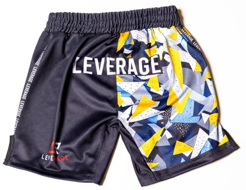 Hävstångsshorts för barn, Jiu-Jitsu BJJ MMA - Nogi Brottning Kickboxning Muaythai Surfing sommarsemester shorts, Ockra, 6-9 Years