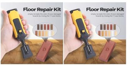 Leisurealeaneag 2 Set Laminat Boden Reparatur Kit Wachs System Spachtel Kratzer Tischler Stil 1