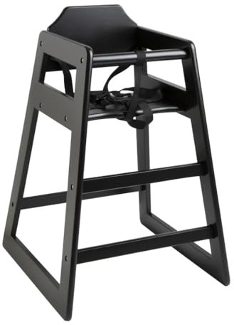 Bolero Commercial Stackable Wooden Highchair with 5-Point Harness, 15kg | Flat packed with clear instructions for easy assembly; features a wipe-clean finish for rapid table turnarounds.
