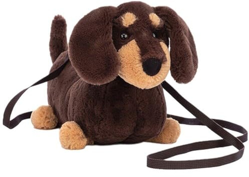 Dianzan Dackel-umhängetasche, Plüsch-Tasche, Hunde-umhängetasche, Lässige Umhängetasche, Pelzige Welpen-Tasche, Stofftier-Handtasche Für Kinder