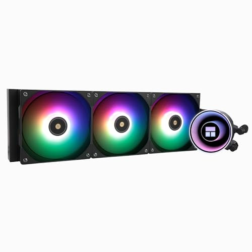 Thermalrlght Frozen Notte 360 Black ARGB v2 Water Cooling CPU Cooler, 360 Black CPU Cooler Specifications, 3 PWM Fans,S-FDB V2 Bearings,Suitable for AMD/AM4 AM5,Intel LGA 1700/1150/1151/1200/2011