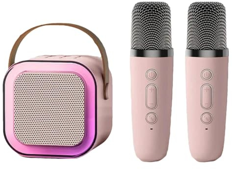 Machine à karaoké pour,Machine à karaoké pour - Haut-Parleur karaoké sans Fil avec lumières LED et 2 Microphones sans Fil | Machine de karaoké à Domicile, Haut-Parleur de karaoké pour Filles et garço