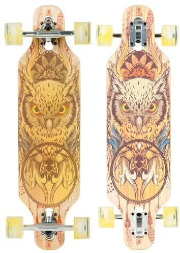 Skateboard Cruiser per adulti e ragazzi, tavola leggera in acero da 78,7 cm, ruote lisce da 70 mm, longboard Madd Gear (Swift)