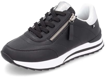 Rieker Damen Low-Top Sneaker W2402, Frauen Halbschuhe, lose Einlage,Freizeitschuhe,Laufschuhe,straßenschuhe,Sportschuhe,schwarz (00),40 EU / 6.5 UK