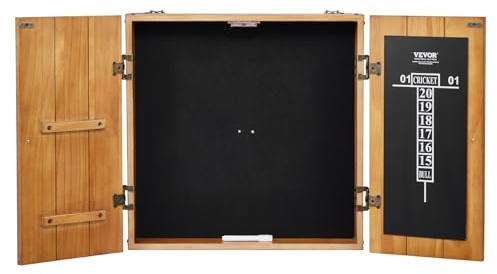 VEVOR Dartboard-Schrank-Set aus Massivholz, versteckbarer Schrank in offizieller Größe mit Zubehör für Cricket-Spiele (Dartboard Nicht im Lieferumfang enthalten)