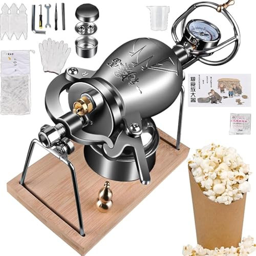 MáQuina Palomitas MaíZ China, MáQuina Palomitas MaíZ Manual Alta PresióN, MáQuina para Hacer Arroz Inflado，MáQuina Palomitas MaíZ para Cocina，para Fiesta En Casa (260ml)