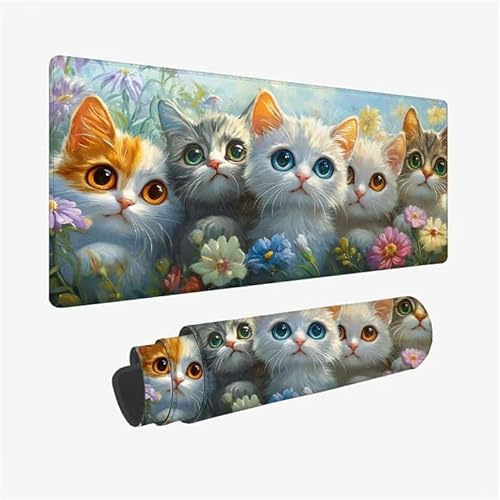 Tapis de Souris Animal, sous Main Bureau Dessin Animé Tapis Souris XXL 1000x500x3mm Grand Mouse Pad avec Base en Caoutchouc Antidérapante Étanche, Gaming Mouse Pad pour Accessoire Bureau Deco Y2-807