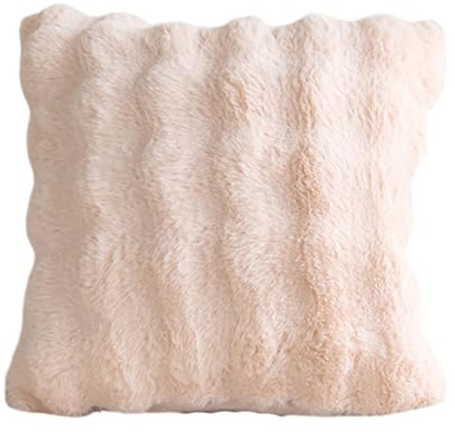 pumpumlia Morbido peluche finta pelliccia, cuscino in velluto a bolle d'aria, per divano, comfort, facile da lavare