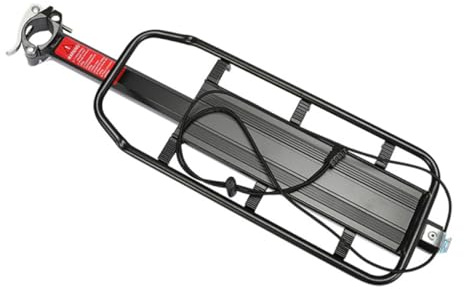 BELLIFFY Portapacchi Posteriore per Bici da Montagna Portabici Resistente e Leggero con Attrezzi di Montaggio Compatibile con Bici da Strada per Trasporto Borse e Valigie