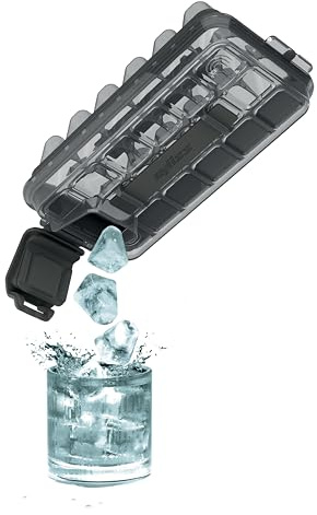 Zyliss Press & Pull Ice Cube Tray with Lid Easy Release Press and Pull | Ice Mould Makes 18 Cubes Serve Freezing Cubes, No Hand Contact, Store Any Direction Sealed Watertight Design Dishwasher Safe