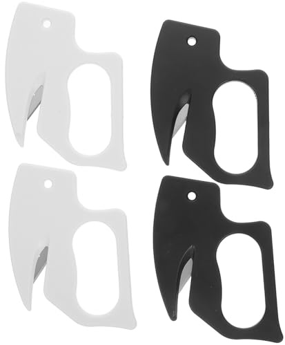 WRITWAA 4 St Kuvertskärare i Rostfritt Stål och PP Säker och Bärbar Brevöppnare med Ergonomiskt Grepp Design för Paket och Papper för och Företag