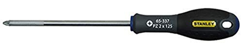 STANLEY 1-65-337 Tournevis Pz 2 X 125 Mm - Gamme FATMAX - Fabriqués En France - Lame En Acier - Sablage De L'Empreinte - Poignée Soft Grip - Liaison Quasi Incassable - Anticorrosion