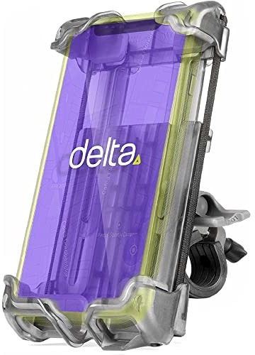 Delta Hefty Bike Phone Mount Cycle - Premium Universal Bicycle Smartphone Holder Adjusts to Any Handlebar & Fits Any Phone or iPhones - Easily Accessible On The Go - Hands-Free Access