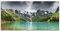 ARTland Leinwandbilder Wandbild Bild auf Leinwand 100x50 cm Landschaften Berge Fotografie Grün Bergsee S5YM