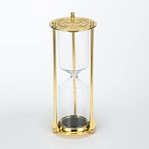 Retro Leeres Sanduhr mit Metallrahmen Vintage Messing goldene Sanduhr Einzigartiges kreatives Souvenirgeschenk
