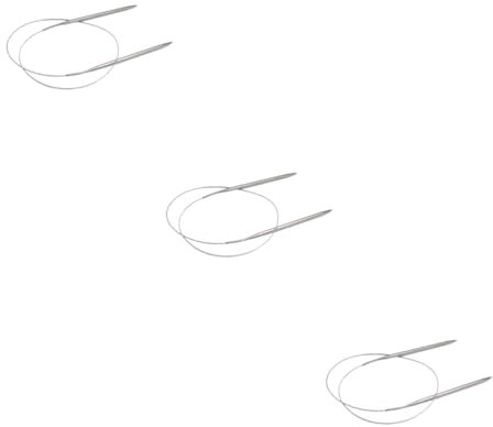 Lurrose 3st Lange Stricknadeln Kreisförmige Häkelnadel Spitze Rundstricknadeln Stricknadeln Kreisförmig Stricknadeln Aus Edelstahl Rundstricknadeln Größe 10 Rostfreier Stahl Runden