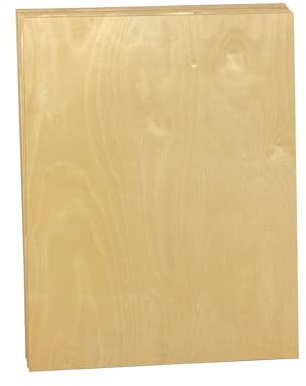 9 Pack 1/16 X 18 X 23 Inch Thin Birch Plywood Sheets for Lasercuting DIY Crafts Project