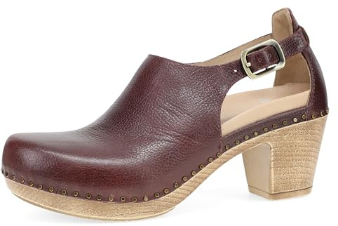 Dansko Sassy Stylish Upfront Closed Toe for Women - energy-return Footbed with Added Arch Support -Lightweight PU Outsole for Long-Lasting Wear - Great for All-Seasons Style Cordovan Milled 8.5-9 M US