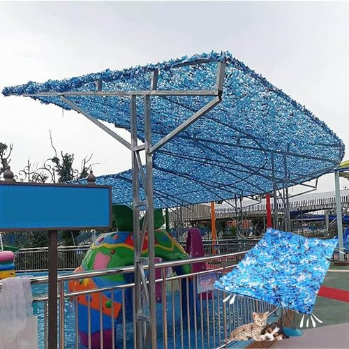 Camo Netting, Bulk Roll Camouflage Netting, for Hunt Blind Decor Courtyard Sunshade Photo Camp Fish Farm Factory Shelter Car Concealment Party Curtain Ceiling Fence Canopy Cover(Size:5x5m/16.4x16.4ft)