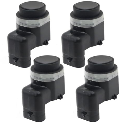 Ollanoos PDC Parksensoren vorne und hinten, schwarze Stoßstange, Einparkhilfen, Parksensor hinten, Ersatz für Ford Galaxy Mondeo MK4 S-Max Ersatz für Volvo C30 S40 S60 V40 V50 V60, 4 Stück