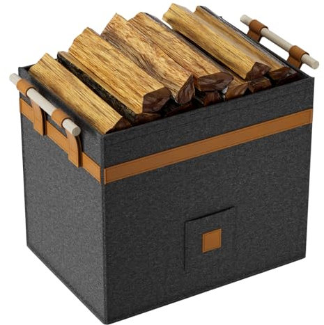 Panier à bûches, paniers à bûches pour poêle à bois intérieur, paniers en bois, panier à bois de chauffage