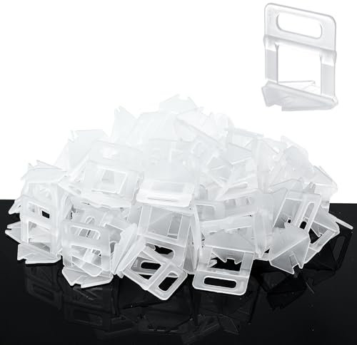 Lot de 500 languettes de nivellement pour aider à la pose de carrelage,Bandes de Traction 1.5 mm Largeur du Joint,pour la Pose de Carreaux épaisseur 3–12 mm (1.5mm, 500pcs)