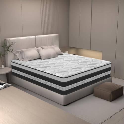 Colchón 160x200 Viscoelástico, Altura ±28 cm, Certificado Öko-Tex, Colchón Muelles Ensacados, Firmeza Media H3, Independencia de lechos, 7 Zonas Diferenciadas, Ortopédicos, Ergonómico, Duradero