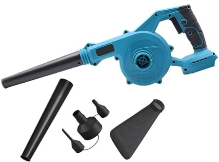 DRAUXI Mini soplador de Hojas inalámbrico, Aspirador 150 CFM hasta 193 km/h, eléctrico 2 en 1 con Mango (sin batería) Limpieza de Jardines