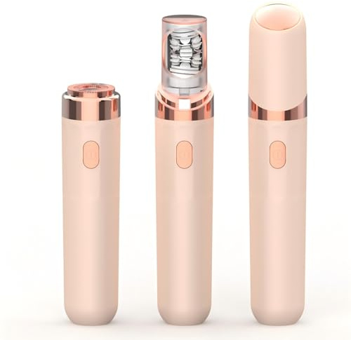 EpilSmooth Pro - Épilateur visage Électrique 2-en-1 Rechargeable pour Femmes avec Lumière LED, Tête de Remplacement, Épilation Douce pour le Visage et le Corps