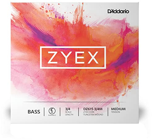 D'Addario Zyex Bass Single C (Extended E) String, 3/4 Scale, Medium Tension