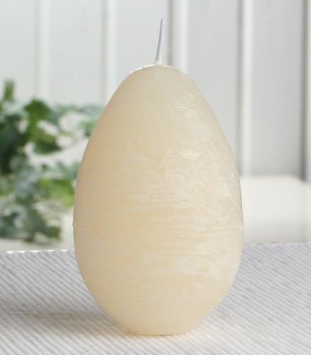 CandleCorner Eikerzen Rustik-Eikerze, durchgefärbt, mittel, ca. 9 x 6 cm, Creme