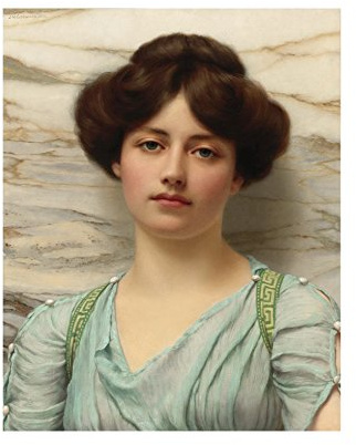 Legendarte - Canvastryck - Carina - John William Godward - Dekorativ Väggkonstcm. 80x100