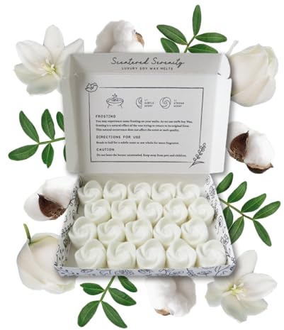 Baby Powder Wax Melts| Strong Scented| 20 Pack| Luxury Gift Set Wax Melts| Over 96 Hrs Burn Time Per Box| Pet Friendly| Eco Friendly| Hand Poured in Staffordshire, UK (Baby Powder)