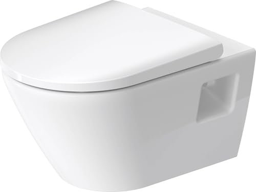 Duravit D-Neo WC suspendu, chasse deau basse, sans rebord, sortie horizontale, 370x540x400mm, 2578092000, Couleur: blanc