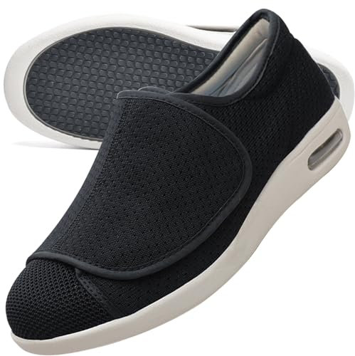 Zapatillas ortopédicas para Hombre Zapatillas Fascitis Plantar casa Zapatillas Hombre pie Diabetico Zapatos Fascitis Plantar Zapatos para Caminar Zapatos Especiales para Juanetes(Black,39 EU)