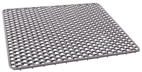 Alnemy Spülbeckeneinlage Silikon Spülbeckenmatte Spülmatte Abtropfmatte Spülbeckenschutz Sink Mat Spülbecken Schutzmatte zum Abstellen Trocken von Besteck (Dunkelgrau)