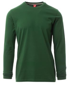 T-Shirt Uomo Magliette da Lavoro Cotone Manica Lunga Payper Pineta