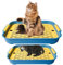 2 Stück Kaninchentoilette, Tablett Hasentoilette, Tablett Haustier Toilette, Meerschweinchen Toilette, Kaninchen Toilette, Hamster Toilette, Für Kleintier Hamster Meerschweinchen (Blau-Groß/Kleine)
