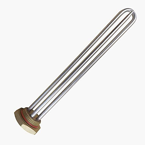 BDAYEK Piezas del Calentador de Agua Elemento Calefactor con sonda de 220 V y 1500 W, Rosca de 1 1/4 y 42 mm, Calentador de Agua de inmersión, Calentador de Tornillo con Pozo térmico.